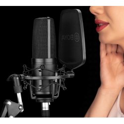 Boya M1000 Studio mikrofon m/ophng og popfilter