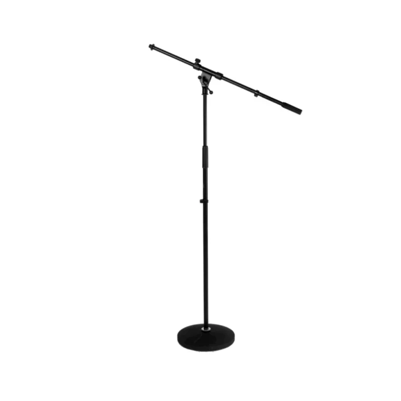 Caymon microphone stand with boom arm and round base