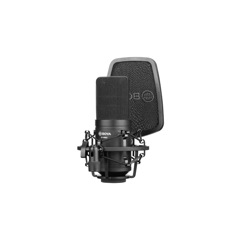 Boya M800 Studio Microphone w/stock mount and Pop shield