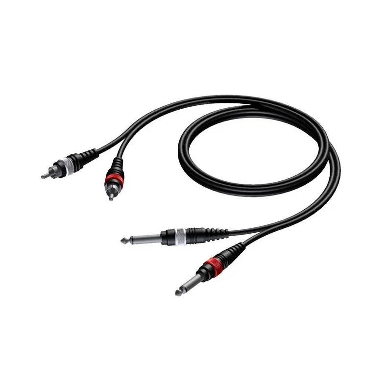 ProCab signal cable 2 x Jack > 2 x RCA, 3 m