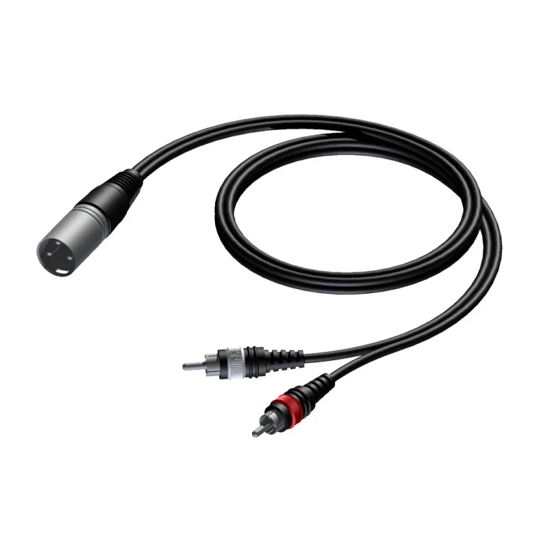 ProCab signal cable XLR male > 2 x RCA, 10 m