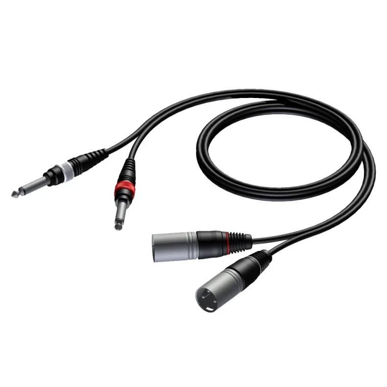 ProCab signal cable 2 x XLR male > 2 x Jack - 3 m