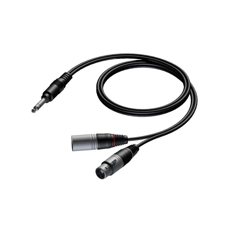 ProCab XLR han&hun > Jack stereo - insert-kabel 3 meter