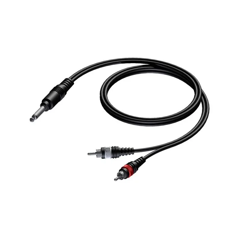 ProCab Jack mono > 2 x RCA - 3 meters