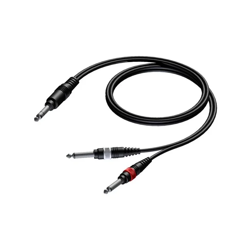 ProCab Jack mono > 2 x Jack mono - signal cable 3 meters