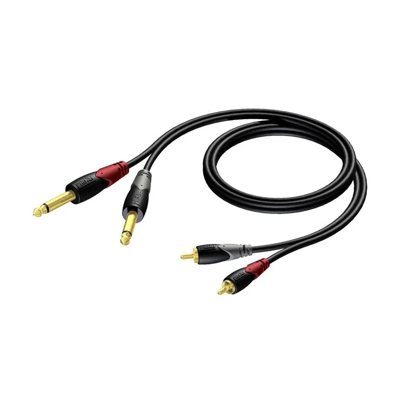 ProCab cable 2 x mono Jack > 2 x RCA male 1.5 meters