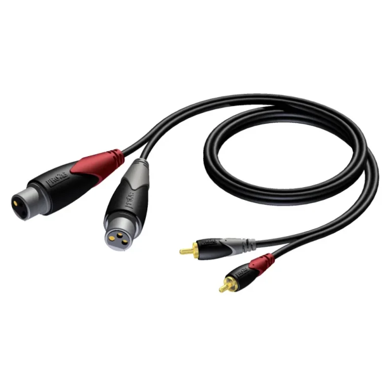 ProCab 2 x XLR hun > 2 x RCA - signalkabel 3 meter