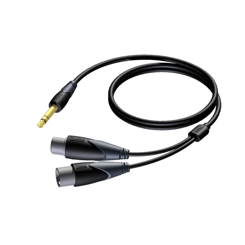 ProCab XLR male &amp; female > Jack stereo - insert cable 3 meters