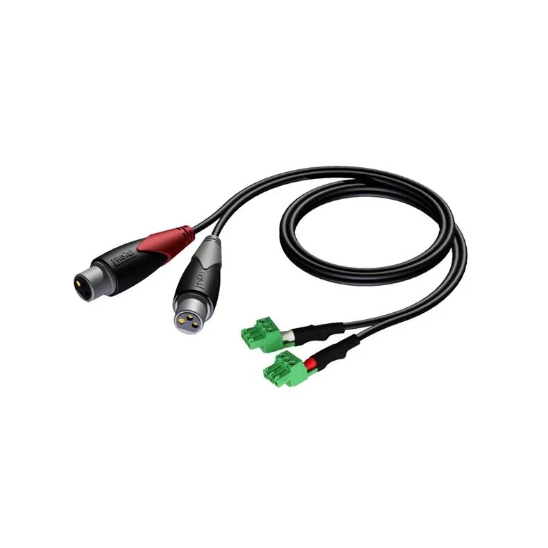 ProCab 2 x XLR hun > 2 x terminal blok 3P 3,81mm, 3 m