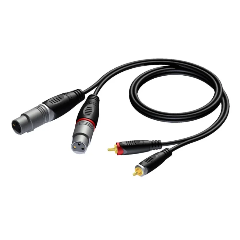 ProCab 2 x XLR female > 2 x RCA - 3 meters