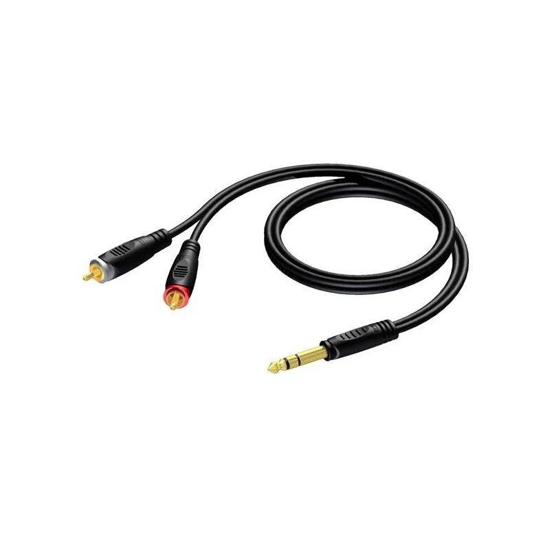 ProCab Jack stereo > 2 x RCA - 1,5 meters