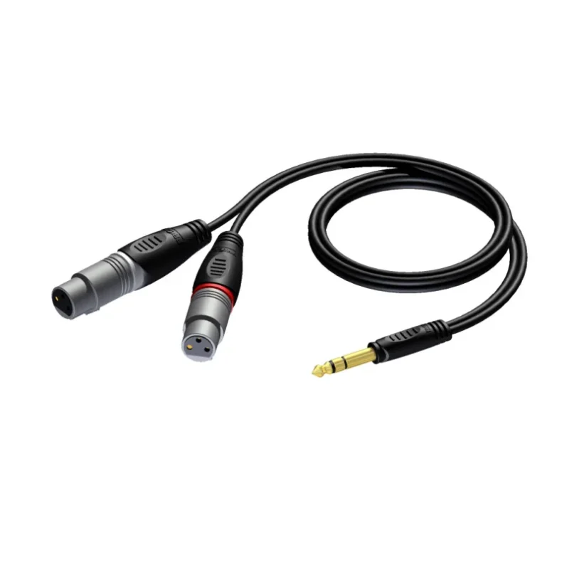 ProCab Stereo jack > 2 x XLR female 1.5 meters