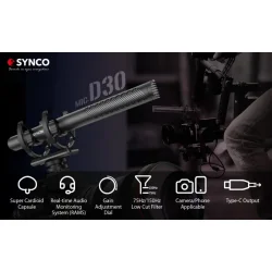 Synco D30 Video shotgun mikrofon til kamera