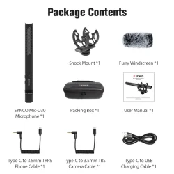 Synco D30 Video shotgun mikrofon til kamera