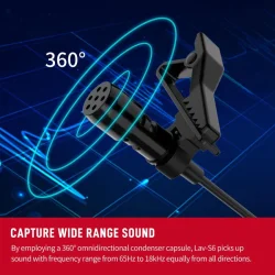 Synco lavalier mikrofon m/6 meter kabel