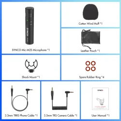 Synco ultra compakt shotgun mikrofon til kamera
