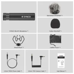 Synco mikro videomikrofon shotgun til kamera DSLR