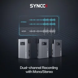 Synco trdlst mikrofonst 2 TX / 1 RX UHF 525 MHz-539.7 MHz