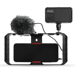 Synco vlog kit komplet med mikrofon, LED, stativ og greb