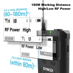 Synco trdlst mikrofonst PRO 1 RX og 2 TX UHF