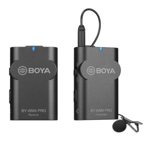 Boya WM4-K1 mk2 2.4GHz Wireless microphone set for DSLR and smartphones