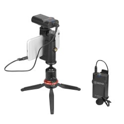 Boya WM4-K1 mk2 2.4GHz trdls mikrofon st til DSLR og smartphones