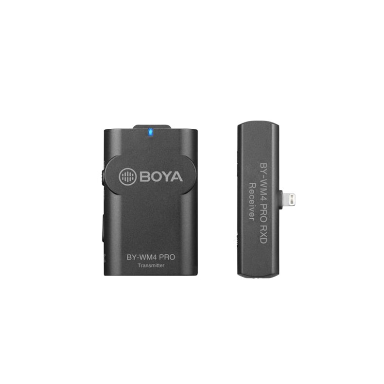 Boya WM4Pro-K3 2.4GHz Wireless set W/lightning receiver and lavalier sender