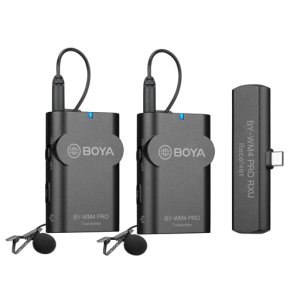 Boya WM4Pro-K6 2.4GHz trdls st m/USB-c reciever og 2 lavalier sender