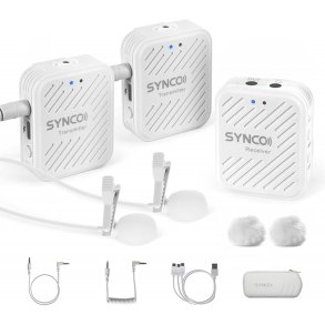 Synco WAir G1 wireless microphone system w/ 2 microphones, White